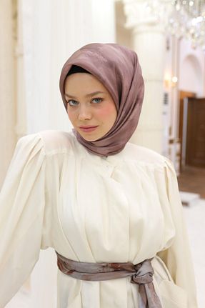روسری قهوه ای پلی استر Silk Home - کد 904292954