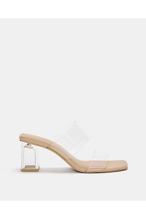 صندل بژ زنانه پاشنه ضخیم Pull & Bear - کد 925429971