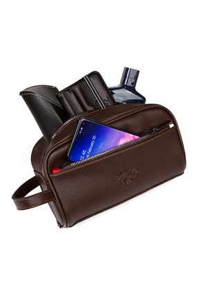 کیف دستی قهوه ای مردانه ابعاد بزرگ Newish - کد 786431792