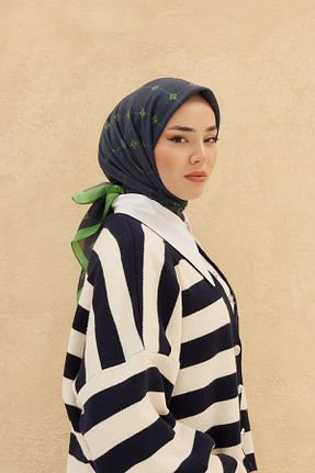 روسری سرمه ای پلی استر Silk Home - کد 792772650