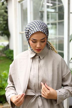 روسری زرد 90 x 90 Silk Home - کد 827155293