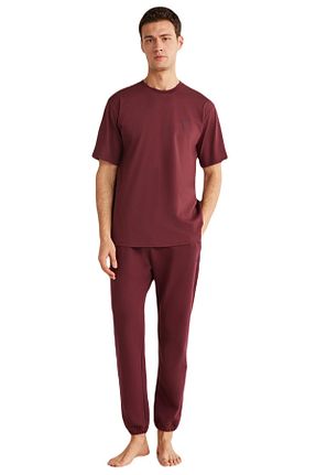تیشرت زرشکی مردانه یقه U Nautica - کد 925423008