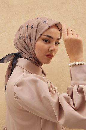 روسری سرمه ای پلی استر Silk Home - کد 792503549