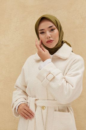 روسری خاکی پلی استر Silk Home - کد 789299102