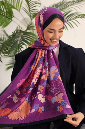 شال نارنجی زنانه ویسکون Silk Home - کد 831666344