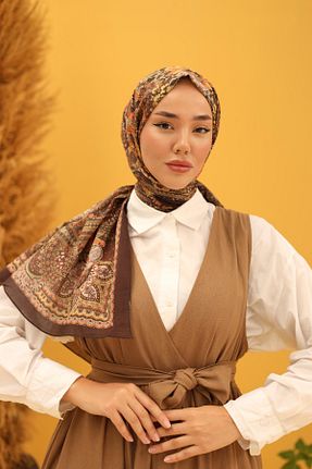 شال قهوه ای زنانه Silk Home - کد 847784432