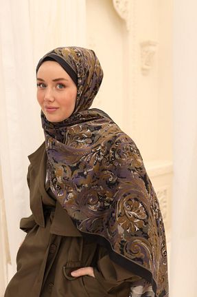 شال خاکی زنانه Silk Home - کد 921612302