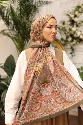 شال خاکی زنانه Silk Home - کد 847801729