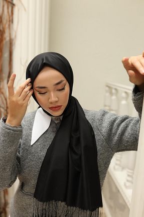 شال مشکی زنانه ابریشم Silk Home - کد 794562840