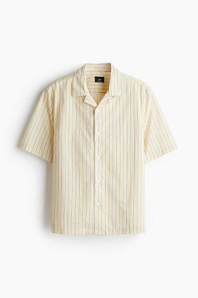 پیراهن زرد مردانه یقه مردانه H&M - کد 925431574