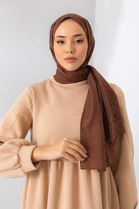 شال قهوه ای زنانه پنبه پلی استر Silk Home - کد 379016656