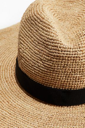 کلاه بژ زنانه حصیر H&M - کد 925432561