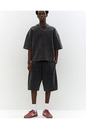 شلوارک و برمودا طوسی مردانه پنبه ای Pull & Bear - کد 925441511
