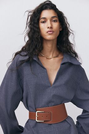 کمربند قهوه ای زنانه چرم مصنوعی H&M - کد 925432164