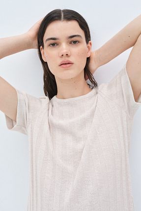 لباس بارداری بژ زنانه رگولار H&M - کد 925432374
