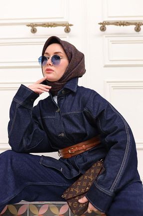 روسری سرمه ای İpek Tivil Silk Home - کد 903223311