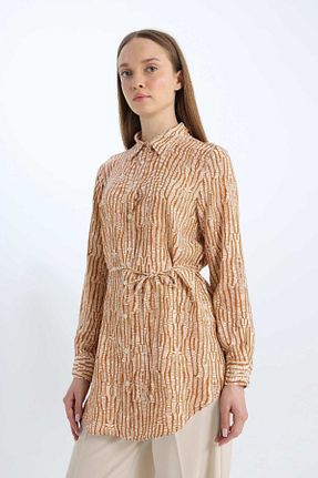 تونیک حجاب نارنجی زنانه ویسکون Defacto - کد 894315128