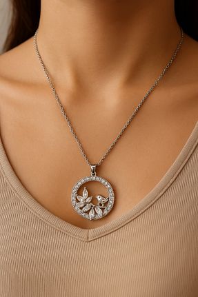 گردنبند استیل ( فولاد ) طوسی زنانه استیل (فولاد) celisia - کد 893781547