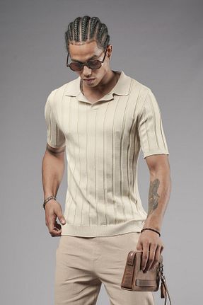 تیشرت بژ مردانه Relaxed king brich - کد 925445738