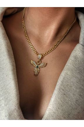 گردنبند استیل ( فولاد ) رنگی زنانه استیل ضد زنگ TRENDY ACCESSORY - کد 901839192