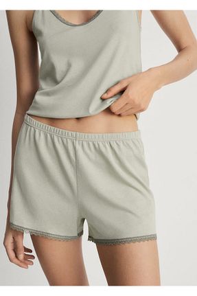 شلوارک و برمودا سبز زنانه Relaxed MANGO - کد 925817885