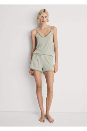 شلوارک و برمودا سبز زنانه Relaxed MANGO - کد 925817885