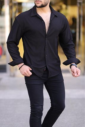 پیراهن مشکی مردانه اورسایز gamaro - کد 901642575