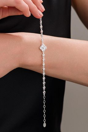 دستبند نقره سفید زنانه 925 عیار Tmt Silver - کد 925456771