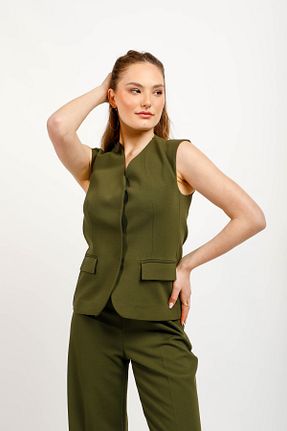 ست بالاتنه و پائین تنه خاکی زنانه بافتنی ACELYA - کد 925507484