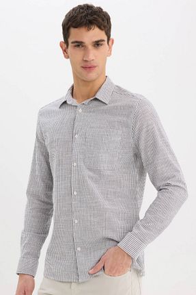 پیراهن مشکی مردانه رگولار Defacto - کد 893512573