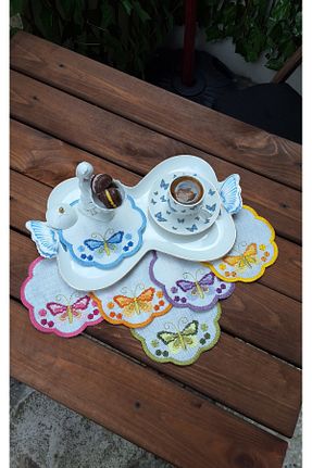 سرویس آمریکائی رنگی کتان NGR HOME - کد 890847614