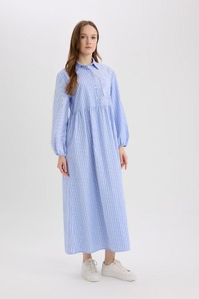 لباس حجاب آبی زنانه Relaxed Defacto - کد 899283528