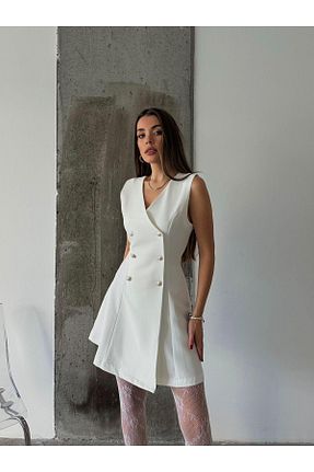 لباس سفید زنانه بافتنی SUFFLE WEAR - کد 892423437