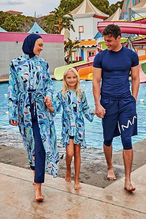 رویه بیکینی آبی بچه گانه پلی استر Marina - کد 855381855