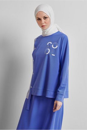 ست گرمکن حجاب آبی زنانه رگولار Alvina - کد 925913437