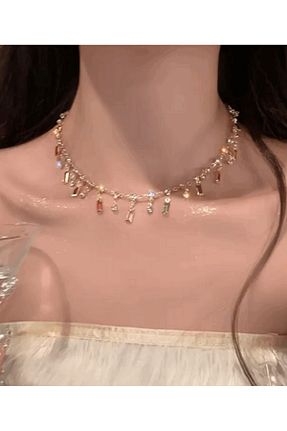 گردنبند جواهر طوسی زنانه زیرکن modares - کد 925639193
