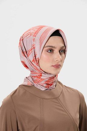 روسری نارنجی پلی استر Setrms - کد 925657722
