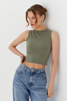 بلوز خاکی زنانه رگولار Shopping Shop - کد 925651196