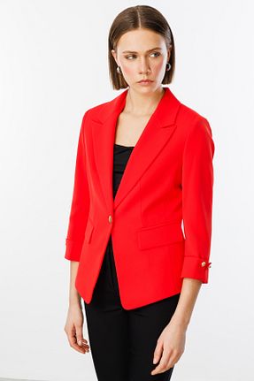 کت قرمز زنانه رگولار Ekol - کد 925656301