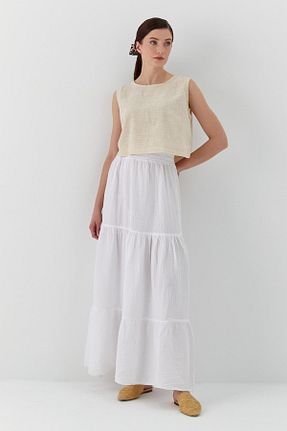 دامن سفید زنانه Shopping Shop - کد 925647450