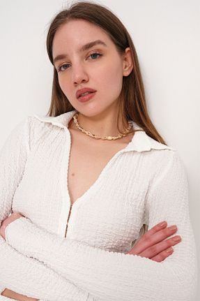 بلوز نباتی زنانه ساده Addax - کد 925646038