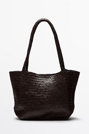 کیف دوشی قهوه ای زنانه چرم خالص Massimo Dutti - کد 925663234