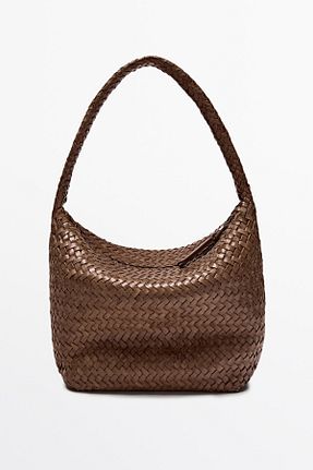 کیف دوشی قهوه ای زنانه چرم خالص Massimo Dutti - کد 925661420