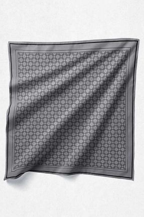 روسری طوسی پلی استر Setrms - کد 925692889