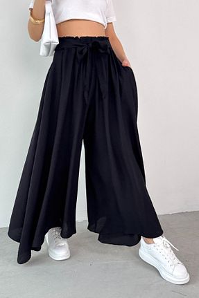 شلوار مشکی زنانه بافتنی Cappmoda - کد 925687436