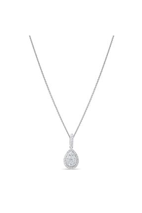 گردنبند الماس سفید SI1 Lial Diamond - کد 925935268
