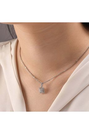 گردنبند الماس طلائی SI1 Lial Diamond - کد 925935471