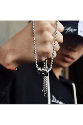 گردنبند استیل ( فولاد ) سفید مردانه استیل (فولاد) Jorg Zenn - کد 925702630