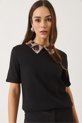 تیشرت مشکی زنانه Straight Bianco Lucci - کد 925933410