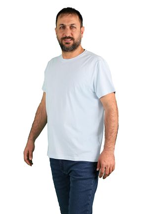 تیشرت آبی مردانه اورسایز BALİNS - کد 824087162